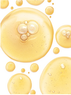 Antioxidant Ginkgo Gel Booster close-up of golden gel droplets highlighting its refreshing texture.
