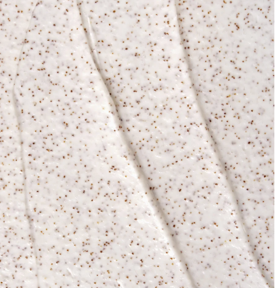 Close-up of Deep Cleanse Scalp Scrub Rosemary and Mint texture, showcasing its exfoliating properties.