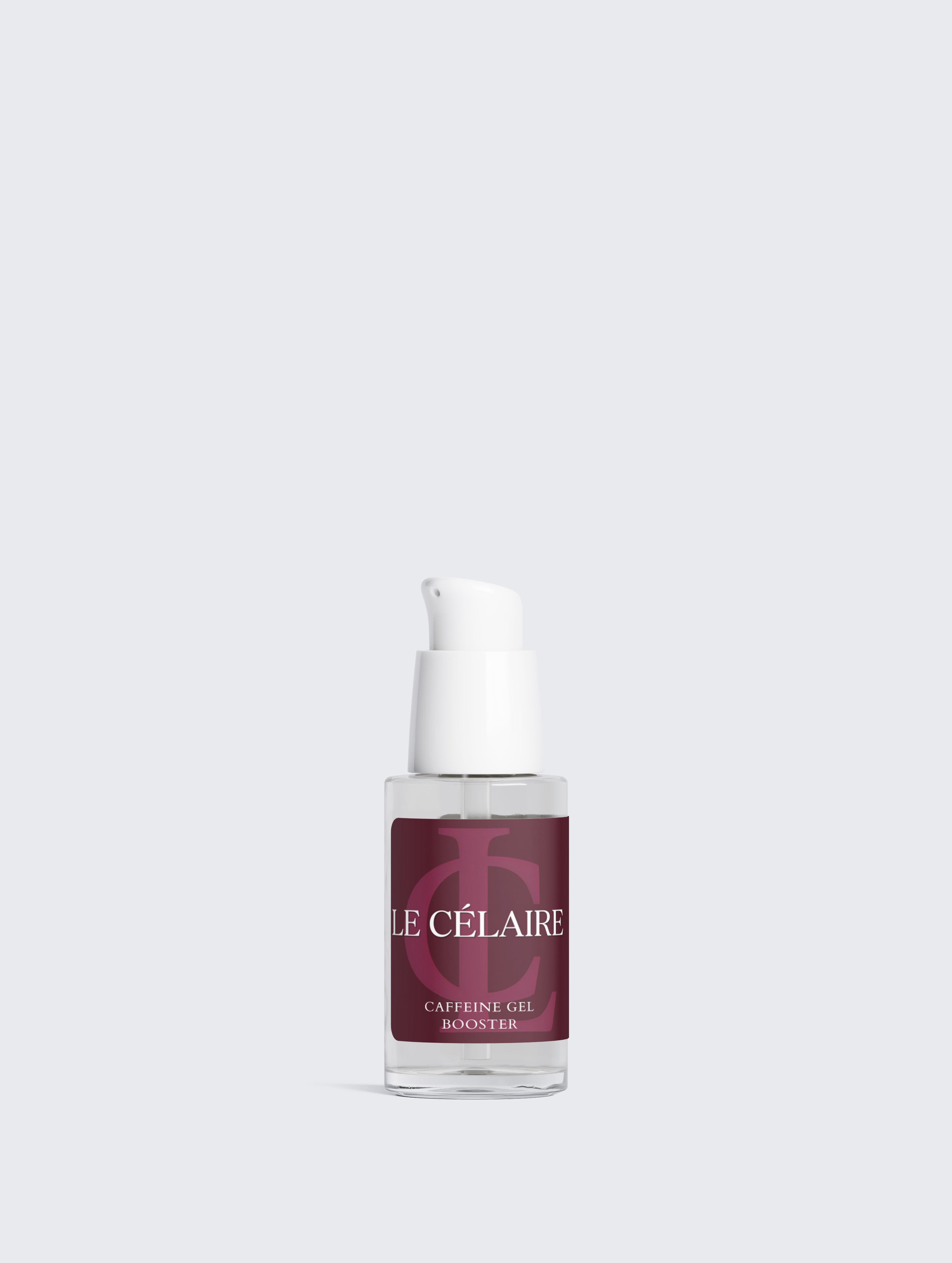 Skincare serum bottle with dropper on a light gray background