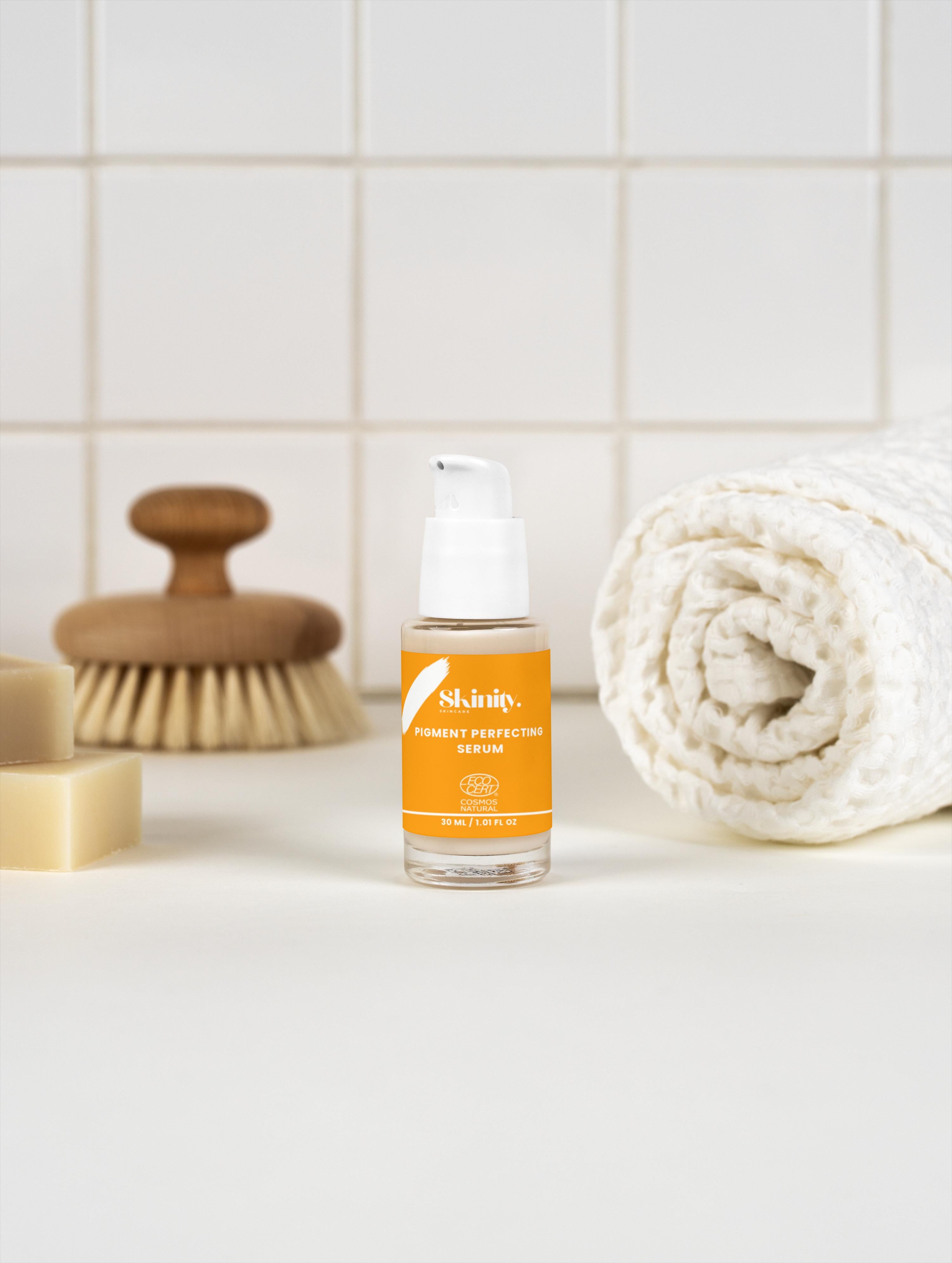 Image of Pigment Perfecting Serum for All Skin, a skincare product designed to brighten and even out skin tone.